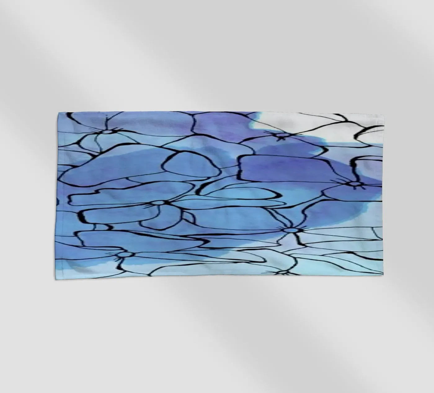 Hydrangea beach towel by Morgan Kendall