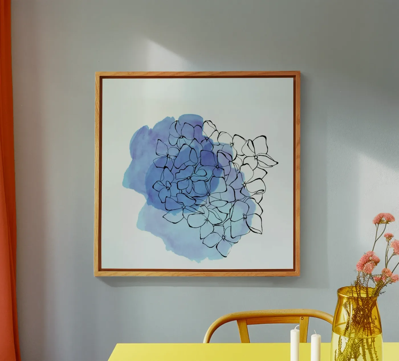 Hydrangea Acryl-Glas von Morgan Kendall