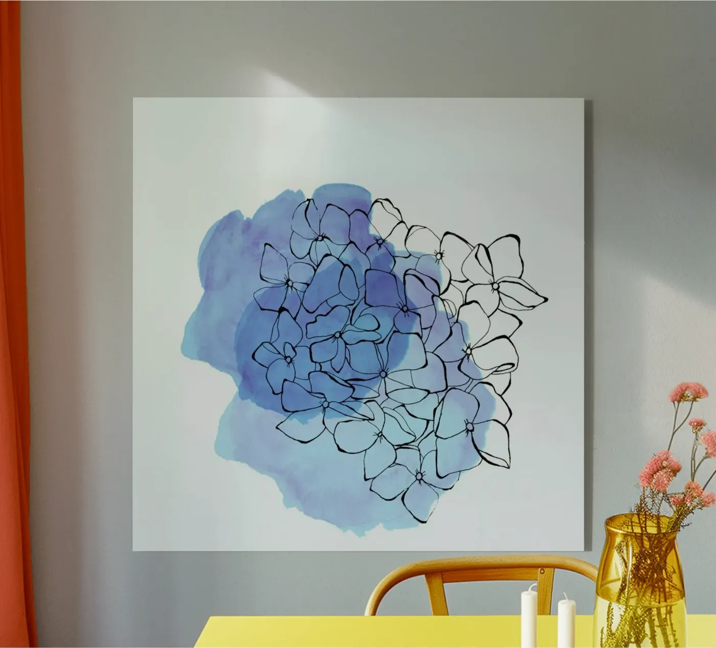 Hydrangea Acryl-Glas von Morgan Kendall