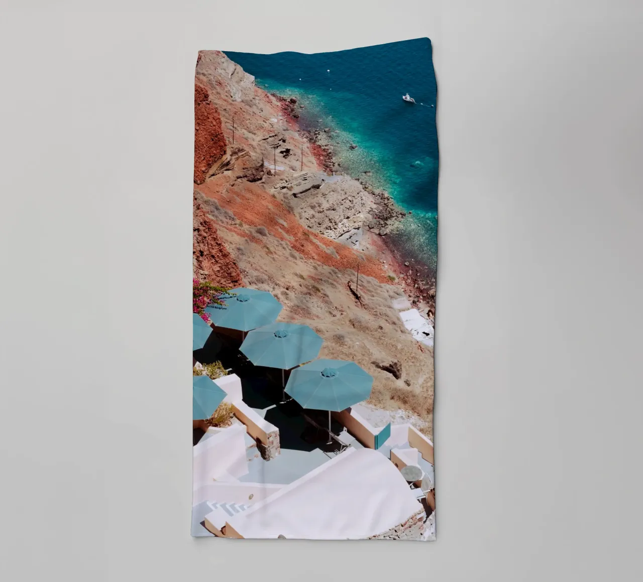 Santorini Griechenland, Griechische Inseln, Reiseposter Fotografie Handtuch von TheTravelClub