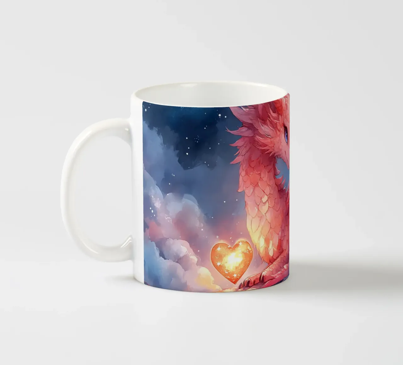 Cuore di drago tazza in ceramica da Théïa's Fantasia World