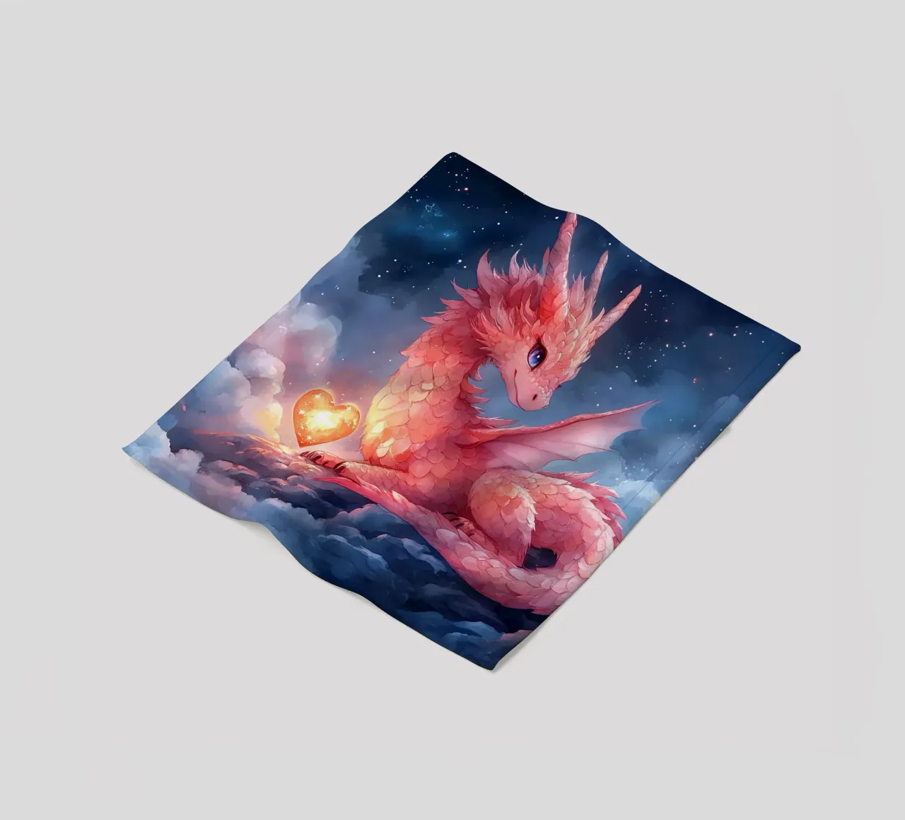 Cuore di drago coperta in pile da Théïa's Fantasia World