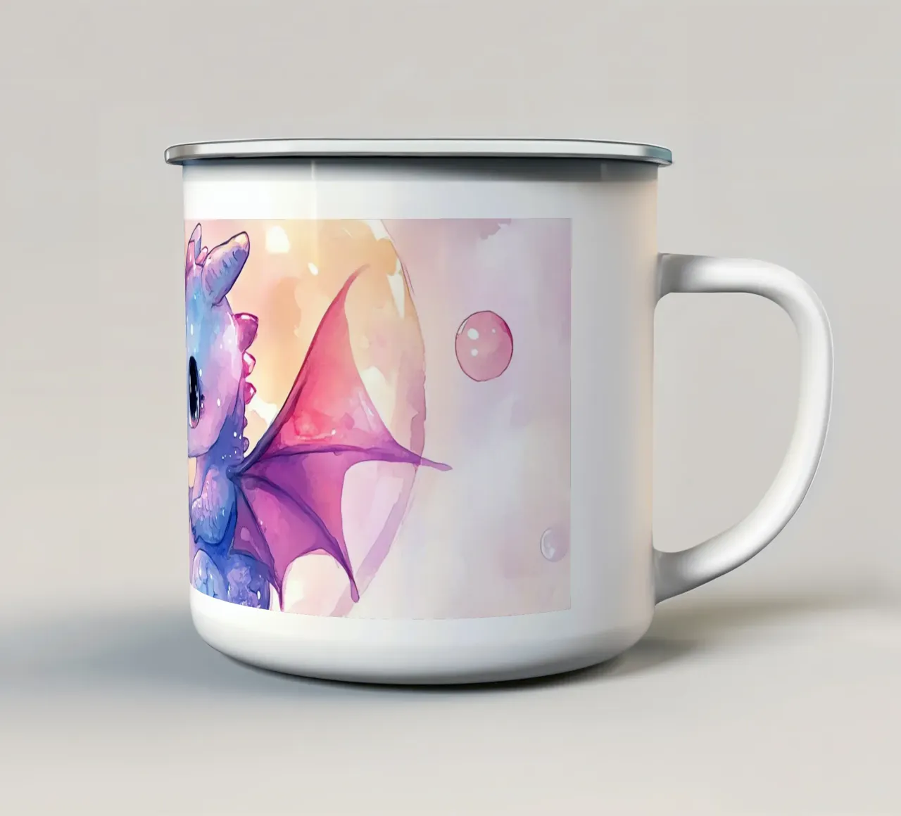 Cuore di drago tazza in smalto da Théïa's Fantasia World