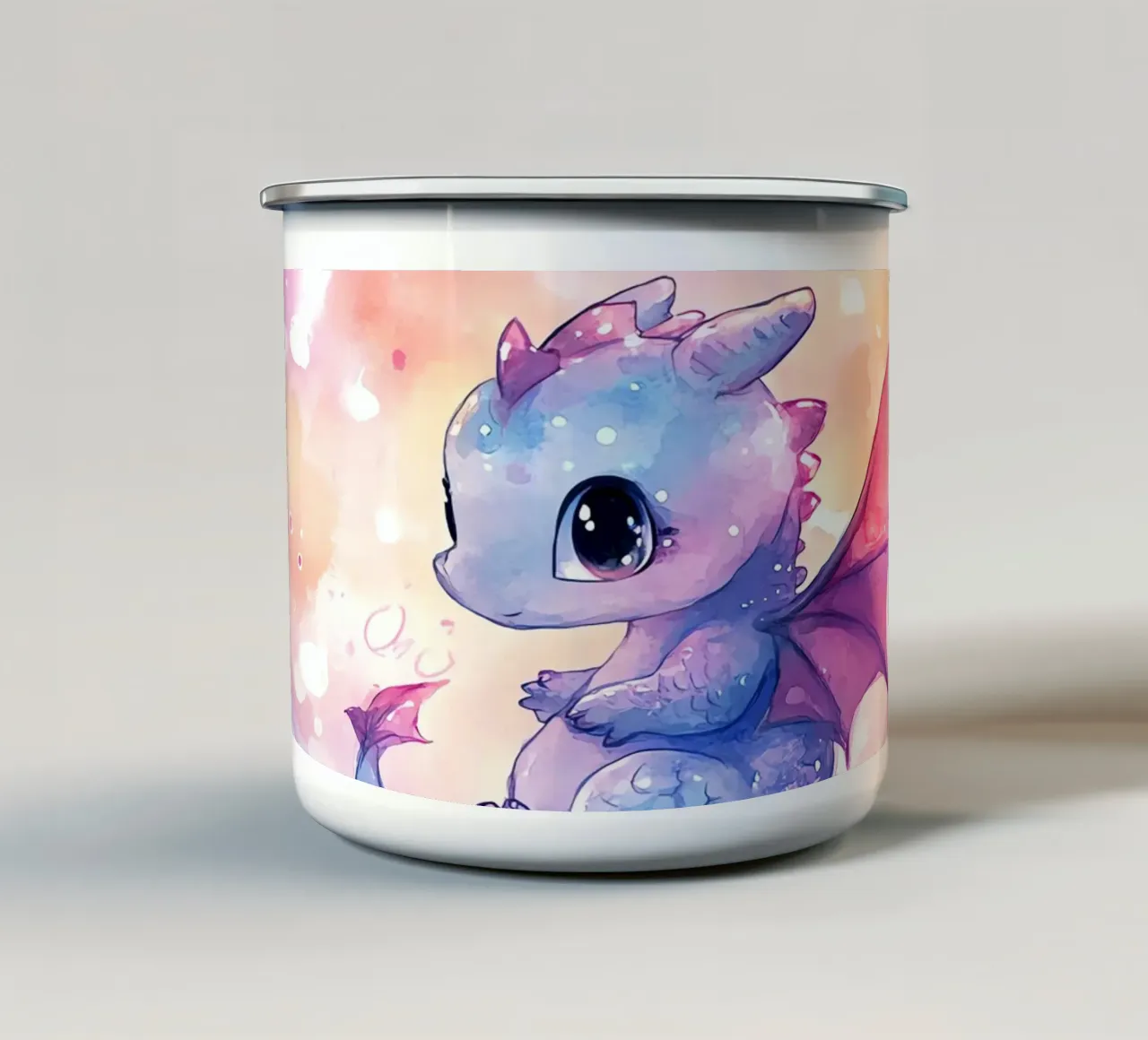 Cuore di drago tazza in smalto da Théïa's Fantasia World