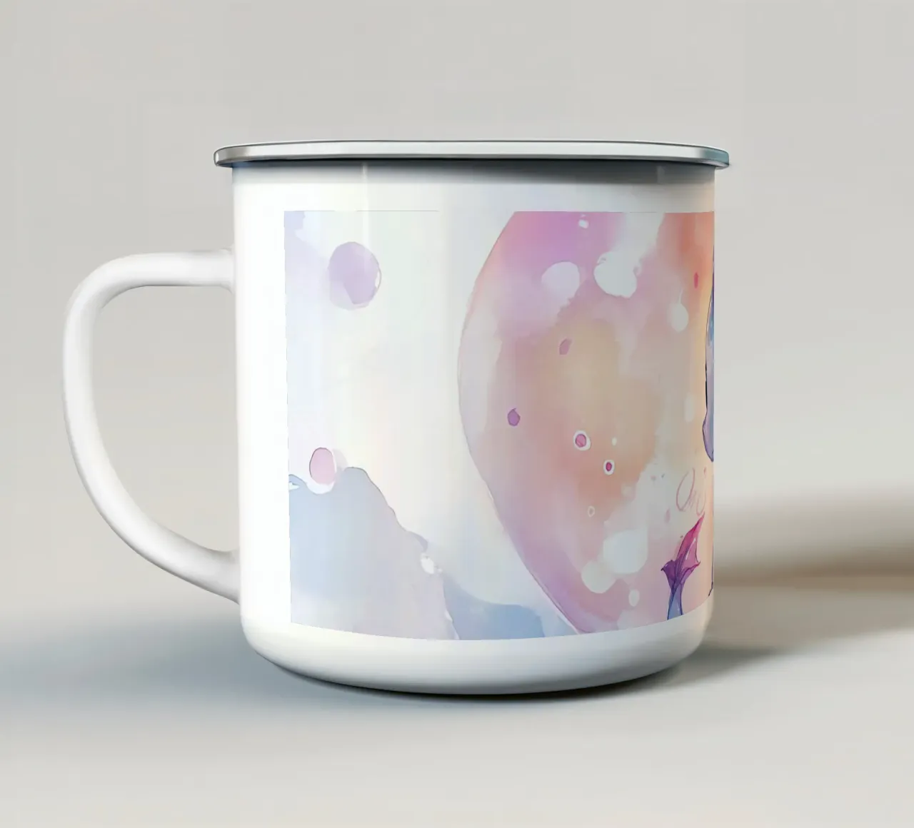 Cuore di drago tazza in smalto da Théïa's Fantasia World