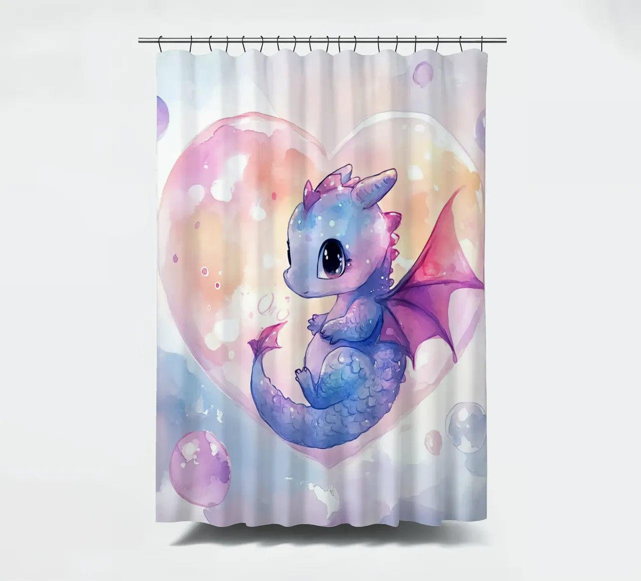 Dragon Heart shower curtain by Théïa's Fantasia World