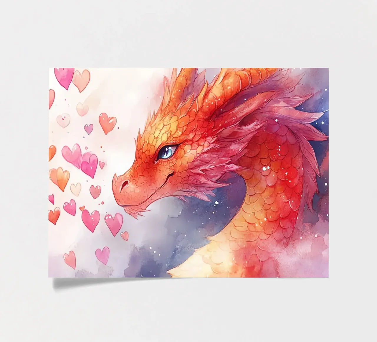 Drachenherz Stickerbogen von Théïa's Fantasia World