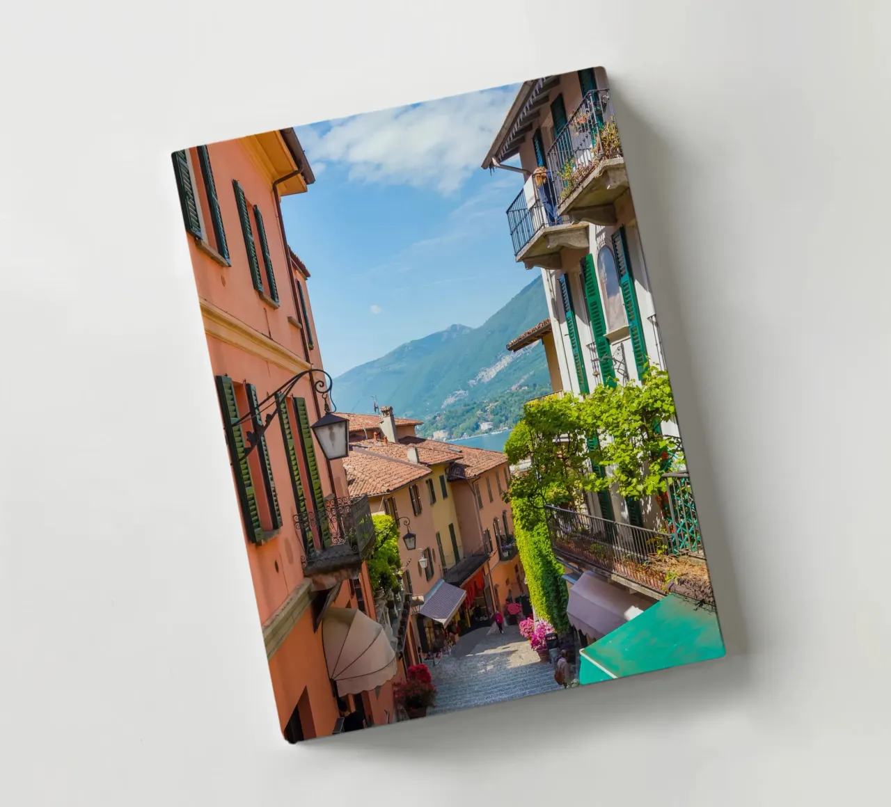 Lac de Côme en Italie, art italien, affiche de voyage carnet de notes de TheTravelClub