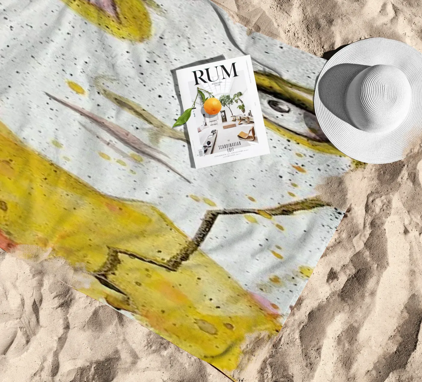 Black Cloud beach towel by Rebekka