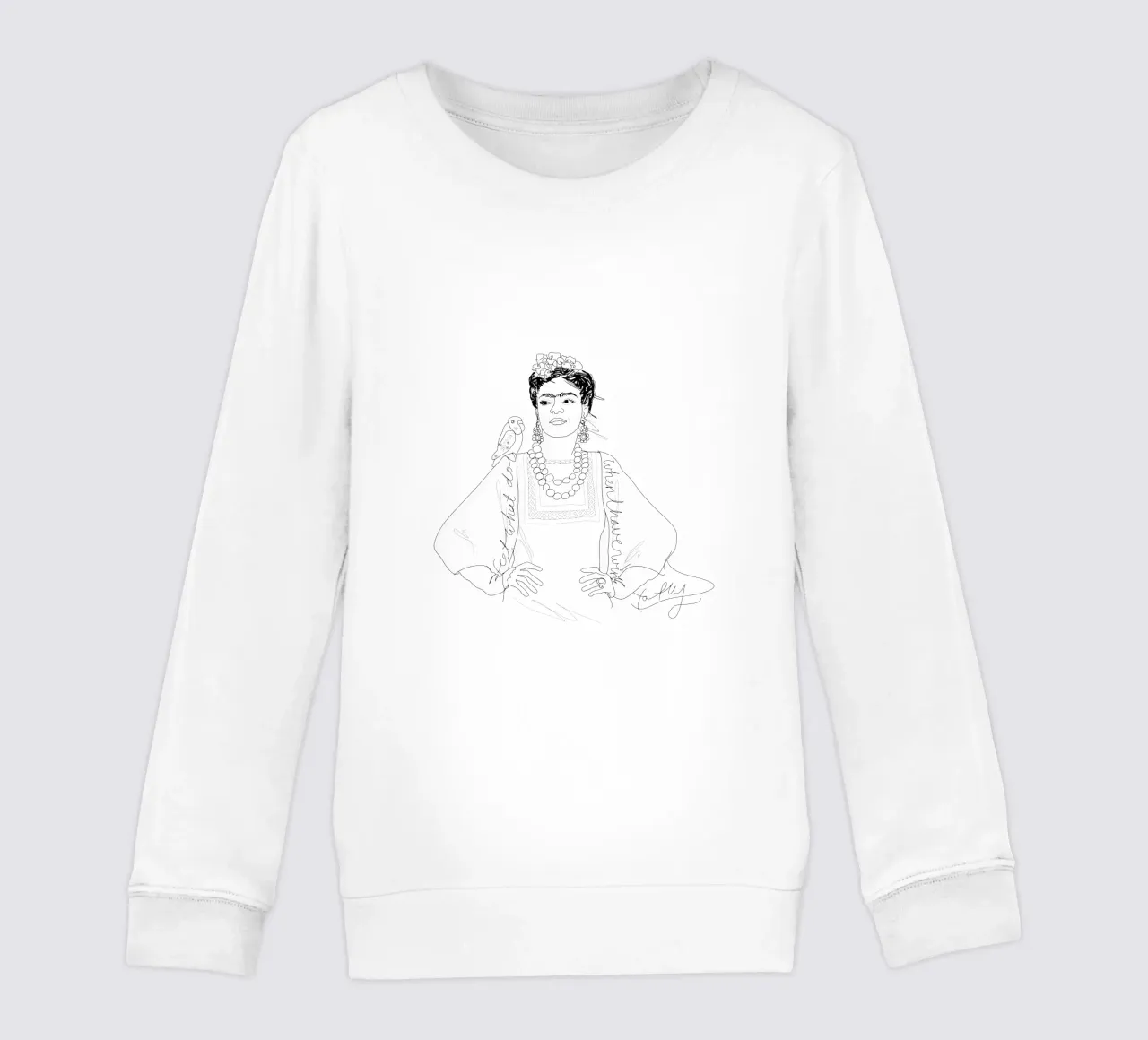 Frida Kahlo Sketch felpa bambino da Christina Heitmann