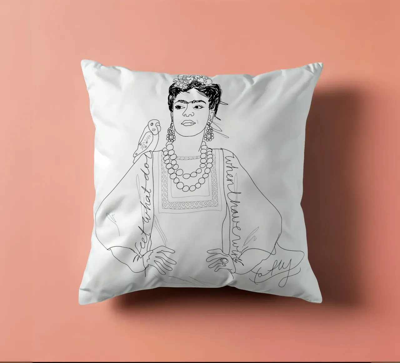 Frida Kahlo Sketch cuscino da Christina Heitmann