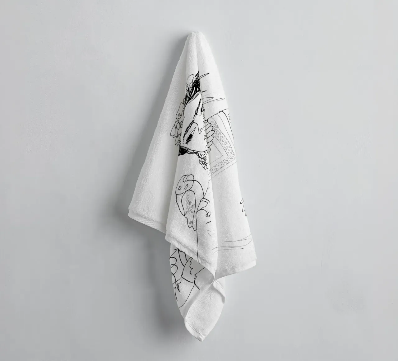 Frida Kahlo Sketch asciugamano da bagno da Christina Heitmann