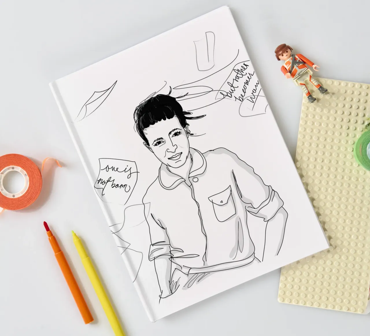 Simone De Beauvoir Sketch notebook by Christina Heitmann