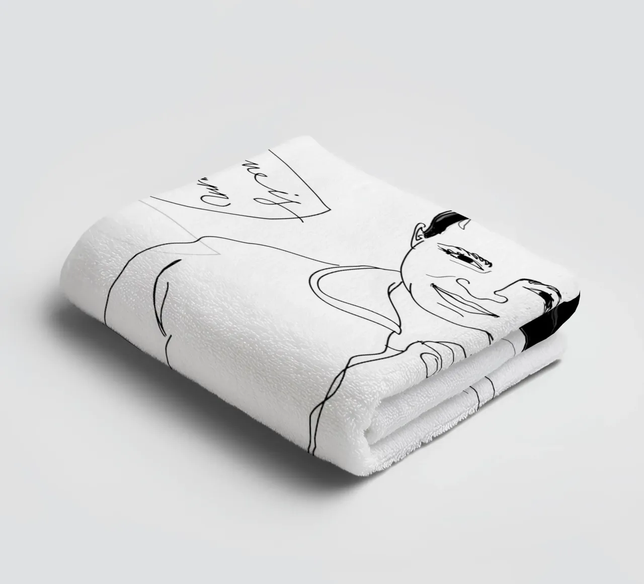Simone De Beauvoir Sketch asciugamano da bagno da Christina Heitmann