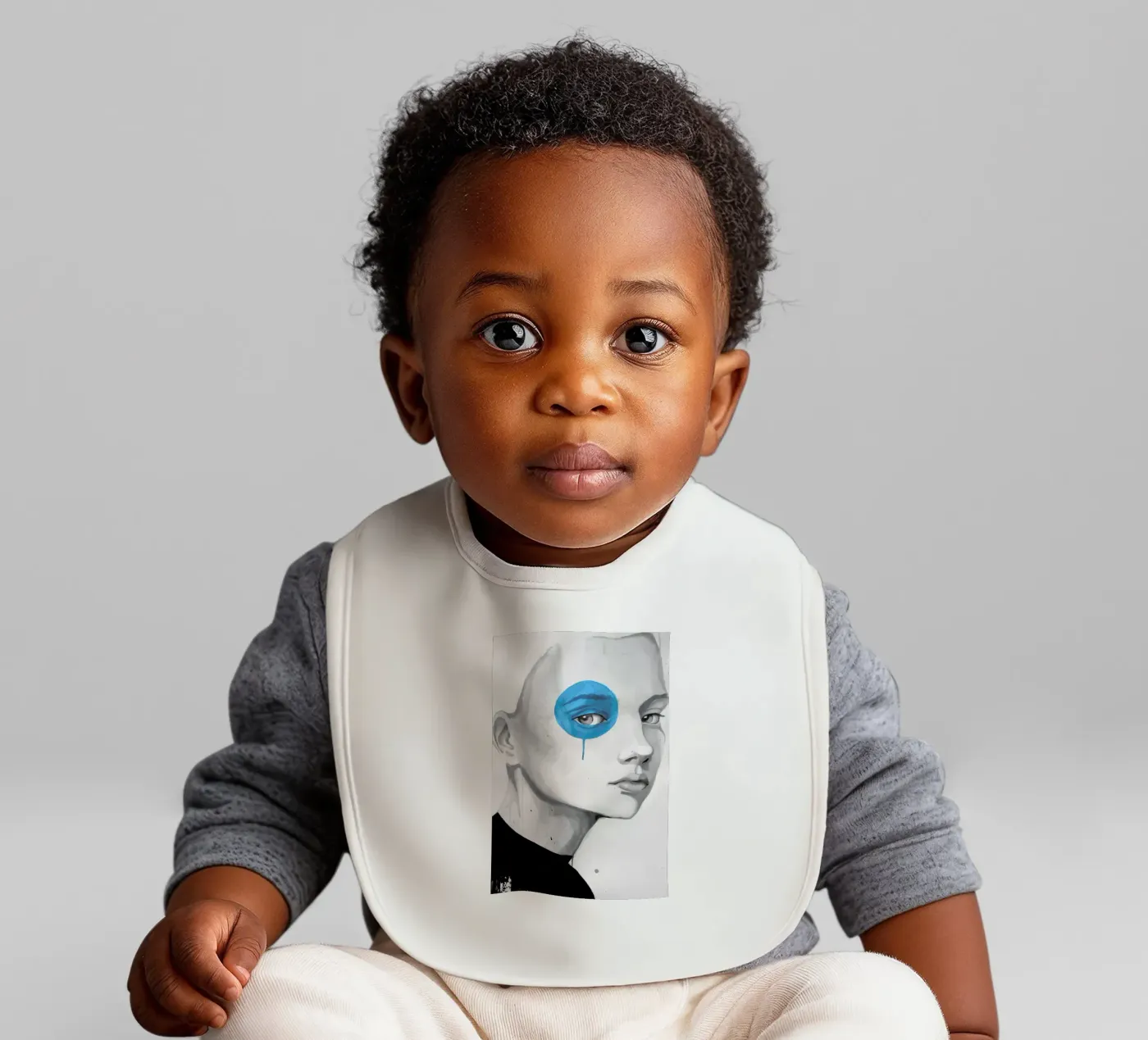 Blue Dot baby slabbetje van Rebekka