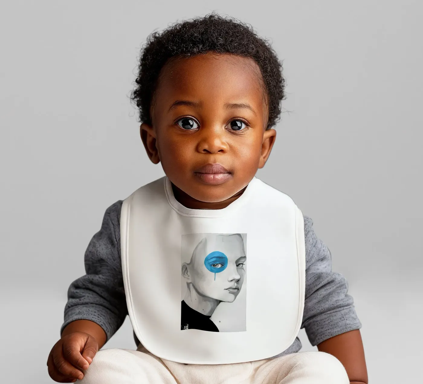 Blue Dot baby slabbetje van Rebekka