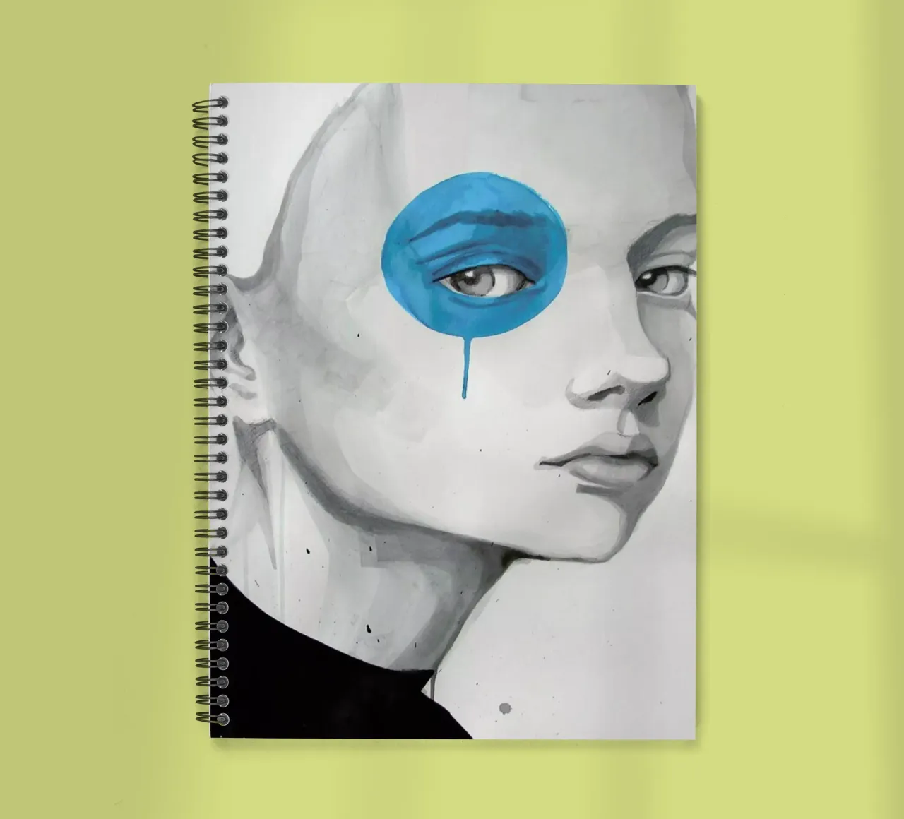 Blue Dot spiral notebook by Rebekka