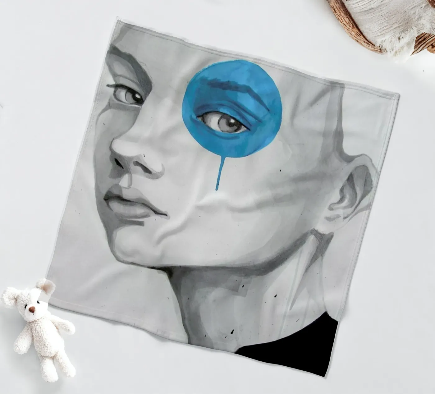 Blue Dot Fleecedecke von Rebekka