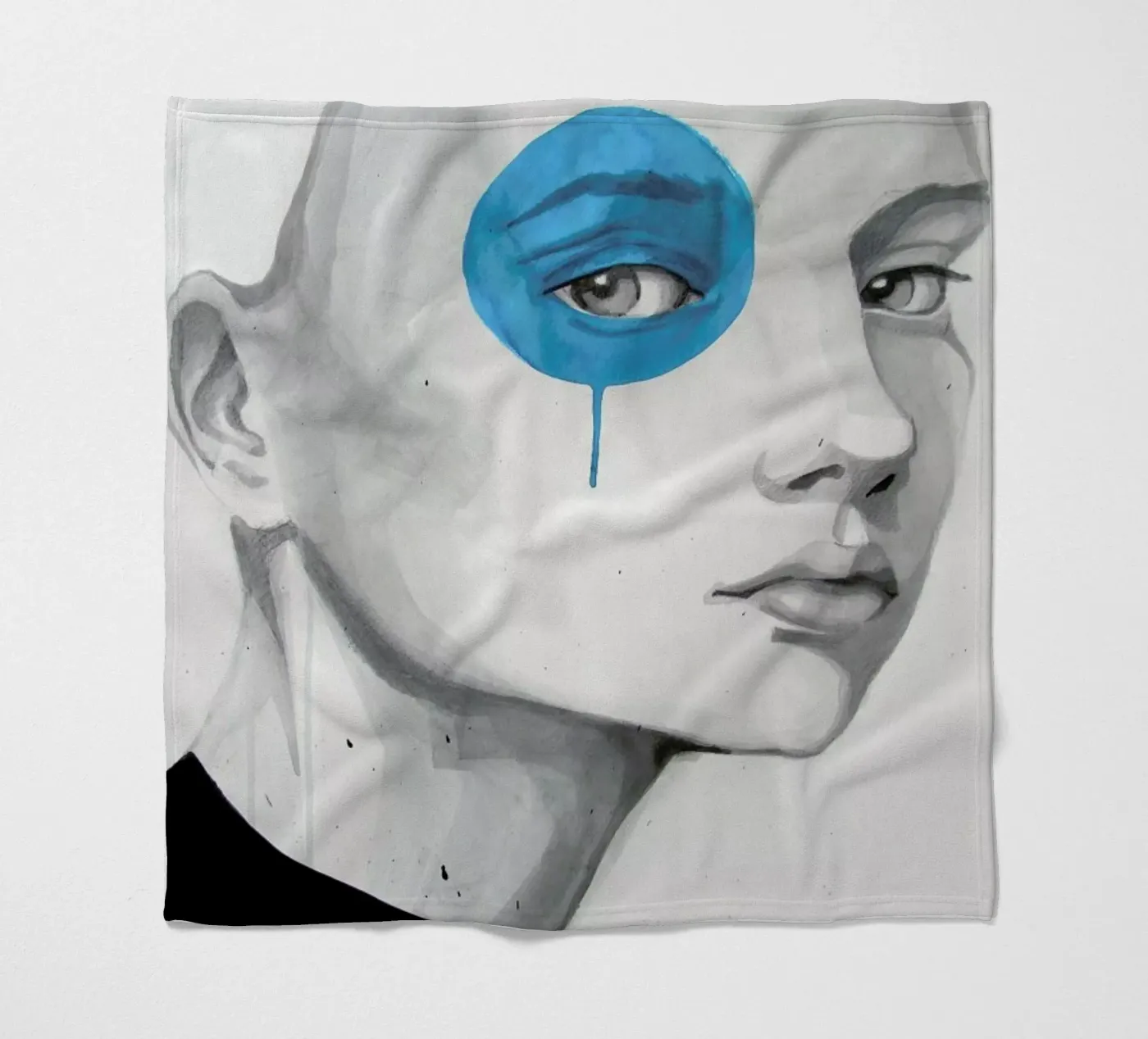 Blue Dot Fleecedecke von Rebekka