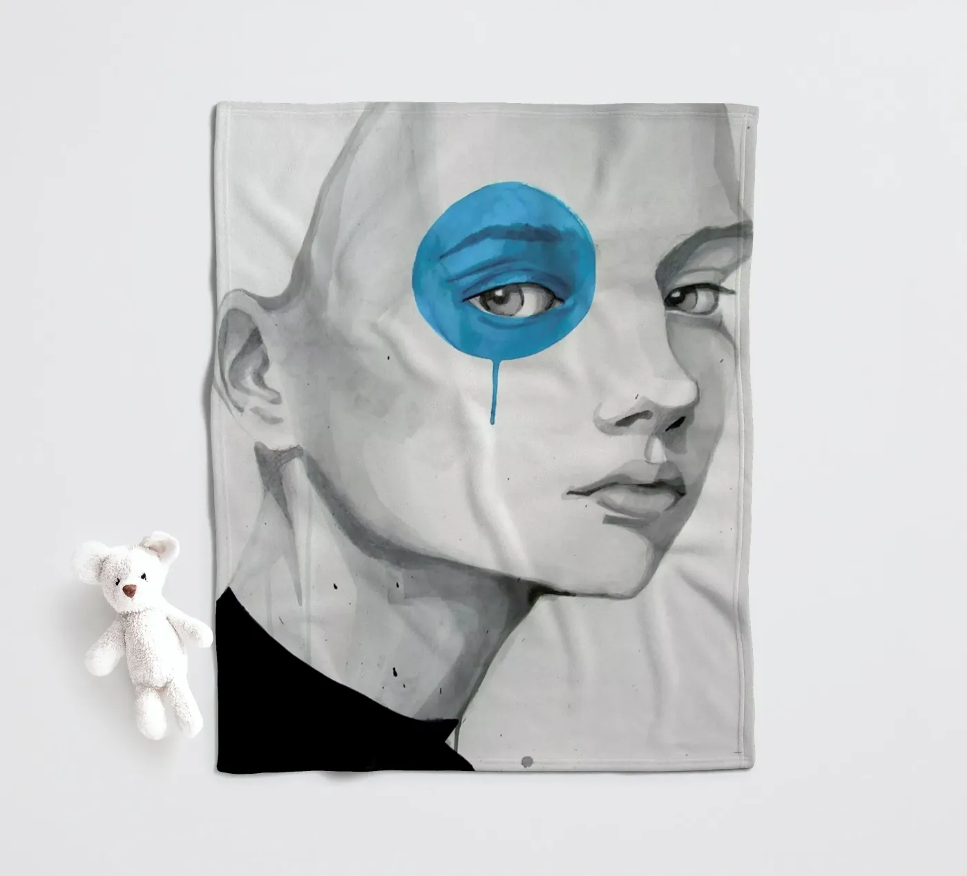 Blue Dot Fleecedecke von Rebekka