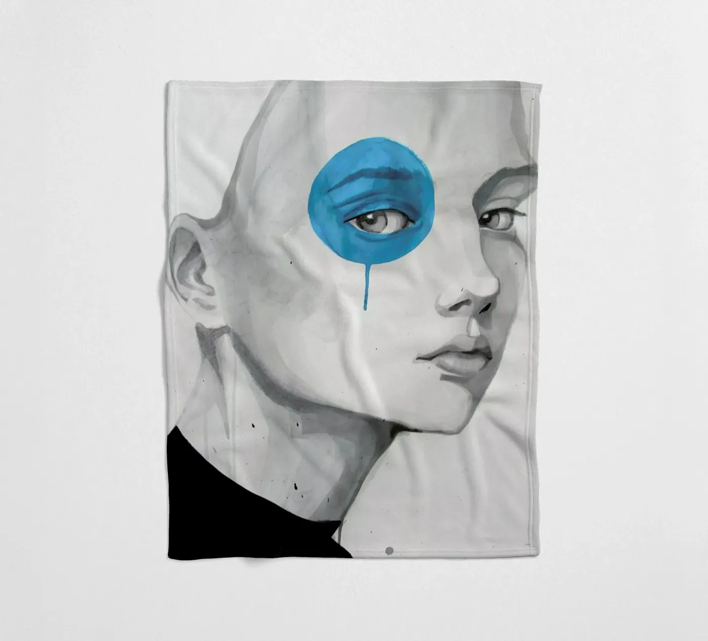 Blue Dot Fleecedecke von Rebekka