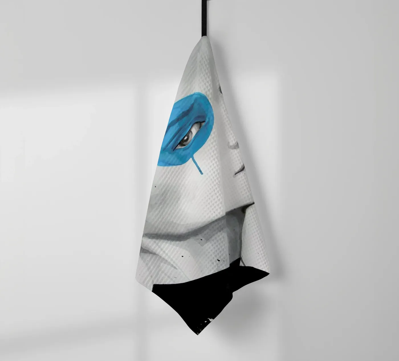 Blue Dot tea towel by Rebekka