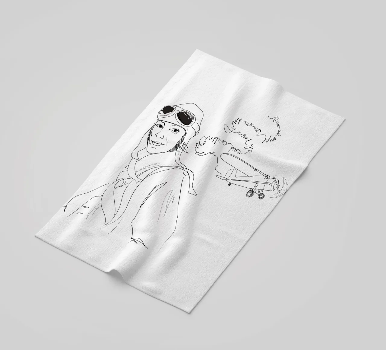 Amelia Earhart Sketch telo mare da Christina Heitmann