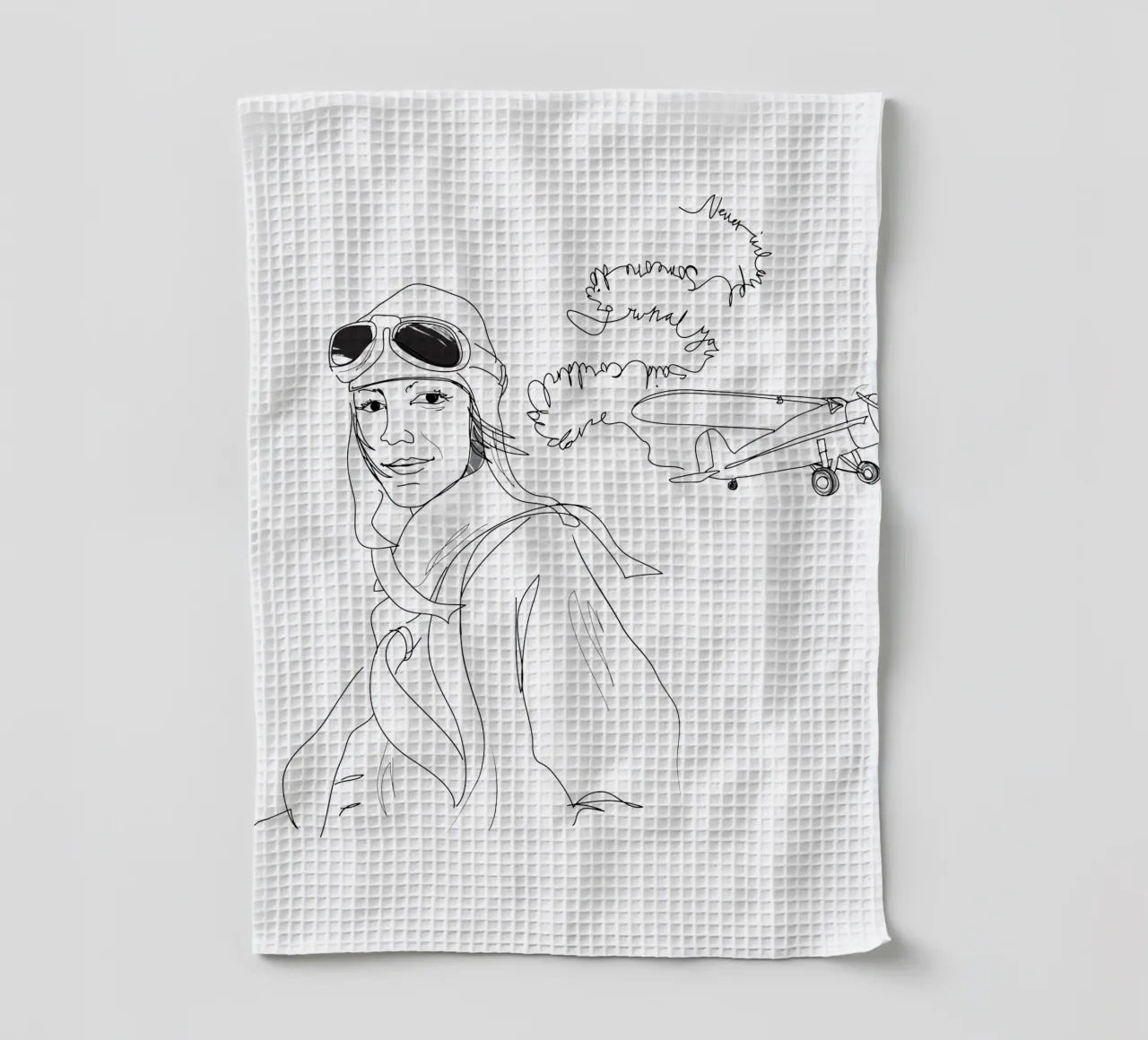 Amelia Earhart Sketch canovaccio da cucina da Christina Heitmann