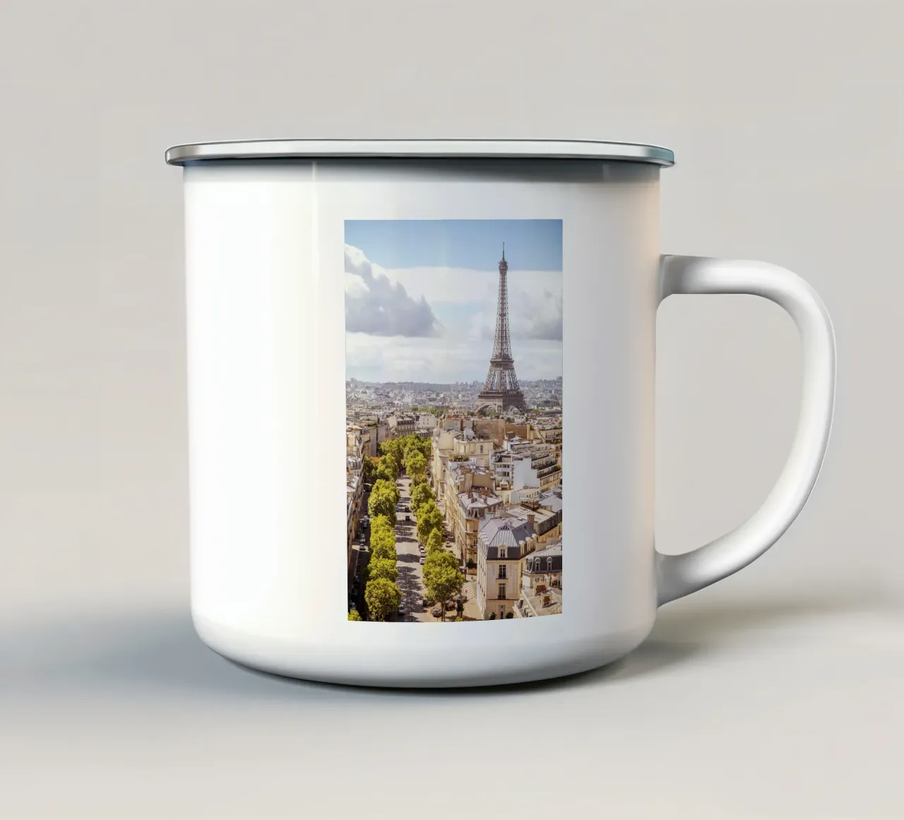 Parijs Frankrijk Eiffeltoren, Reisposter, Frankrijk Muurkunst emaille mok van TheTravelClub