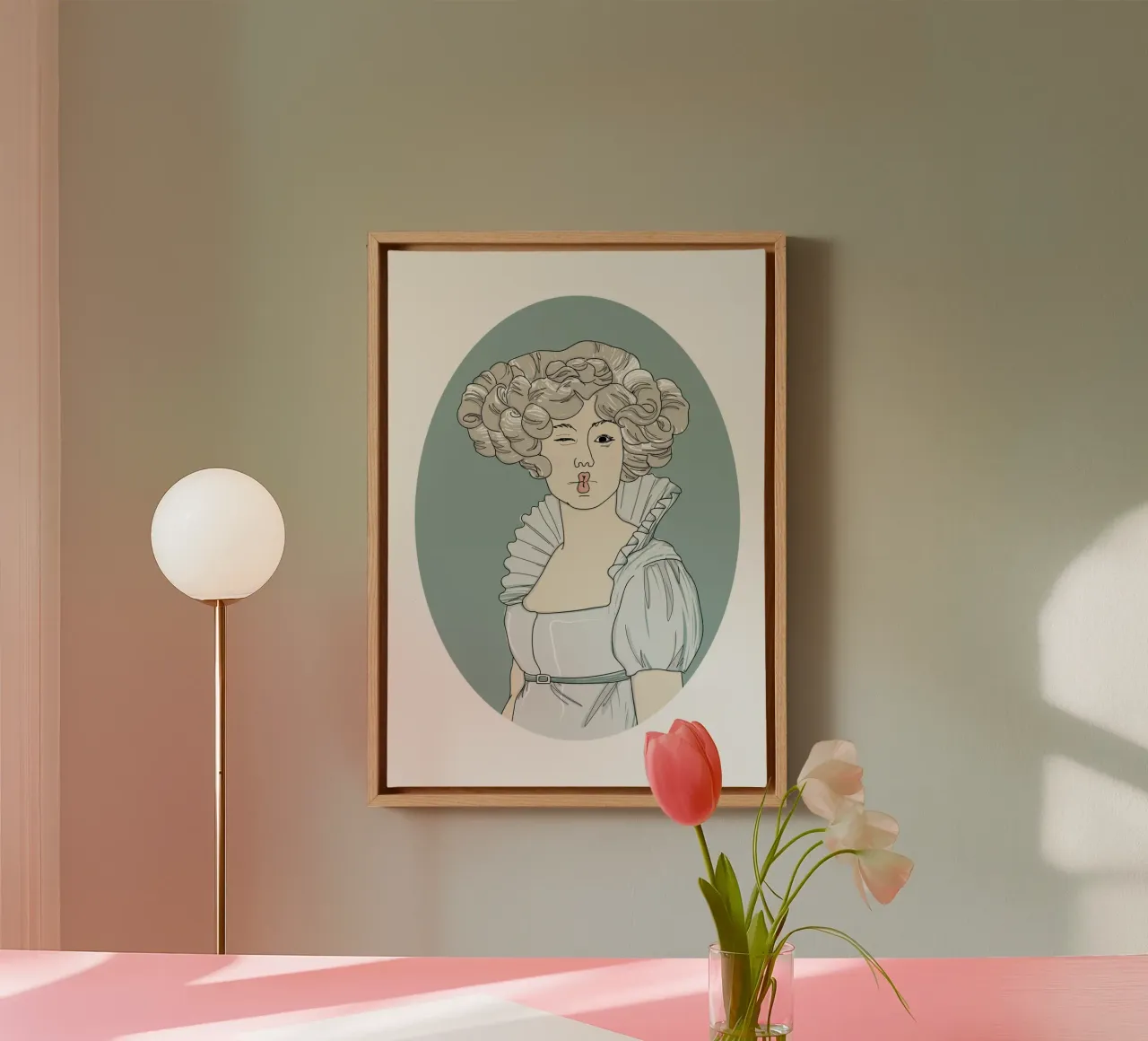Victorian Violette tela con Cornice a cassetta da Christina Heitmann
