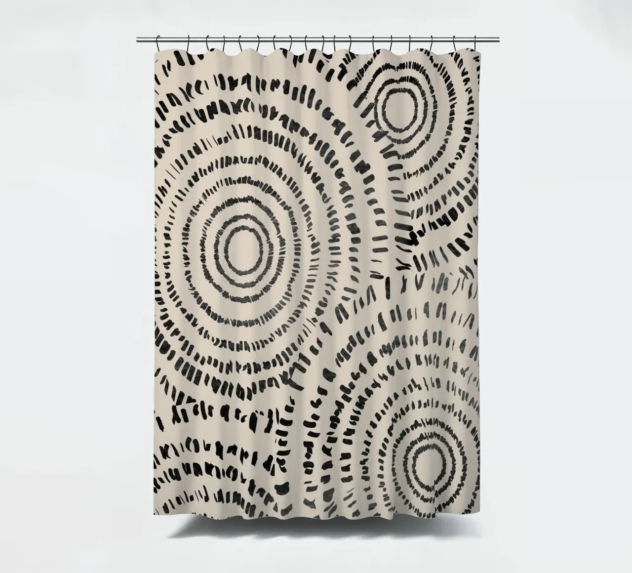 Abstrakte Kreiskunst Duschvorhang von Melloi Art Print