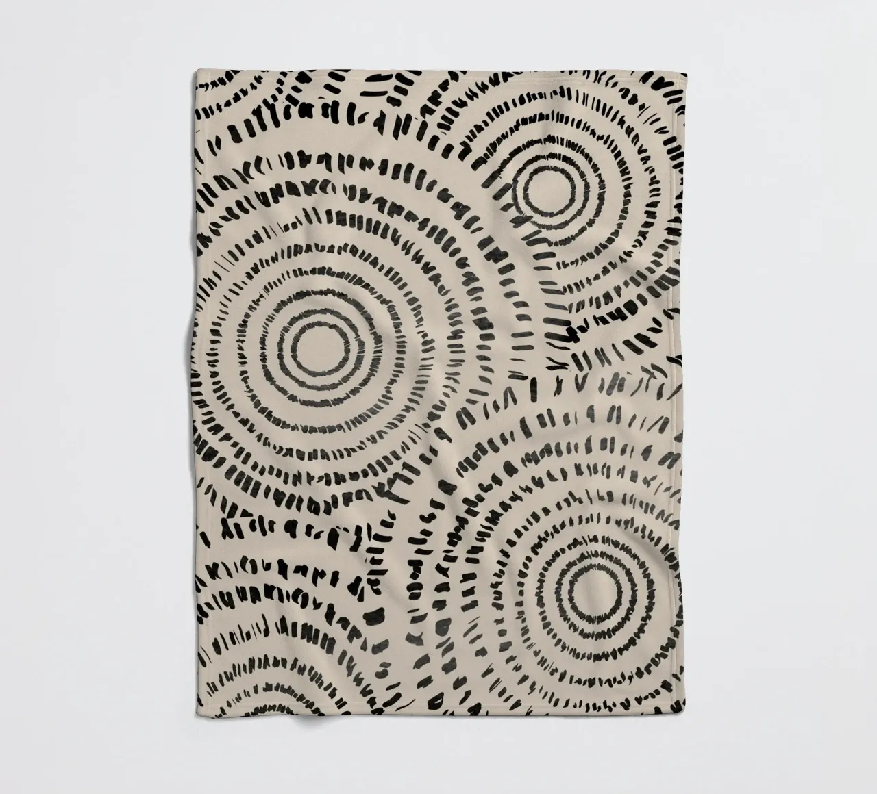 Abstract Circle Art fleece blanket by Melloi Art Print