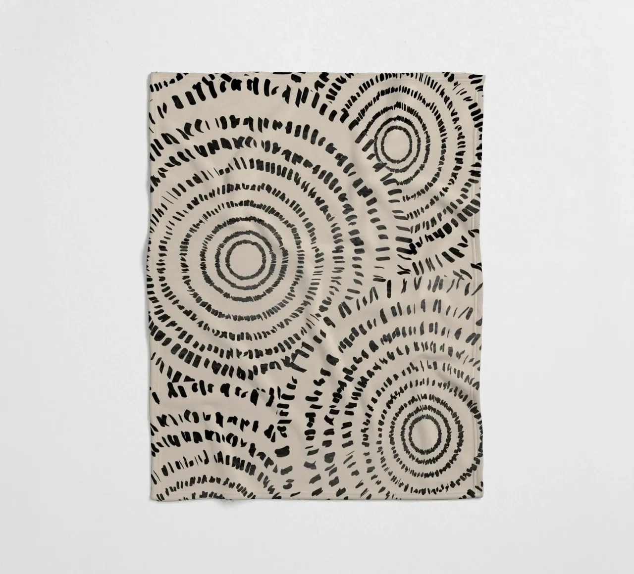Abstract Circle Art fleece blanket by Melloi Art Print