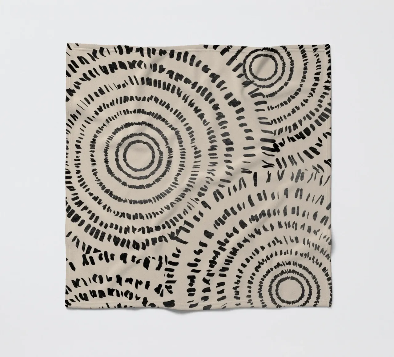 Abstract Circle Art fleece blanket by Melloi Art Print