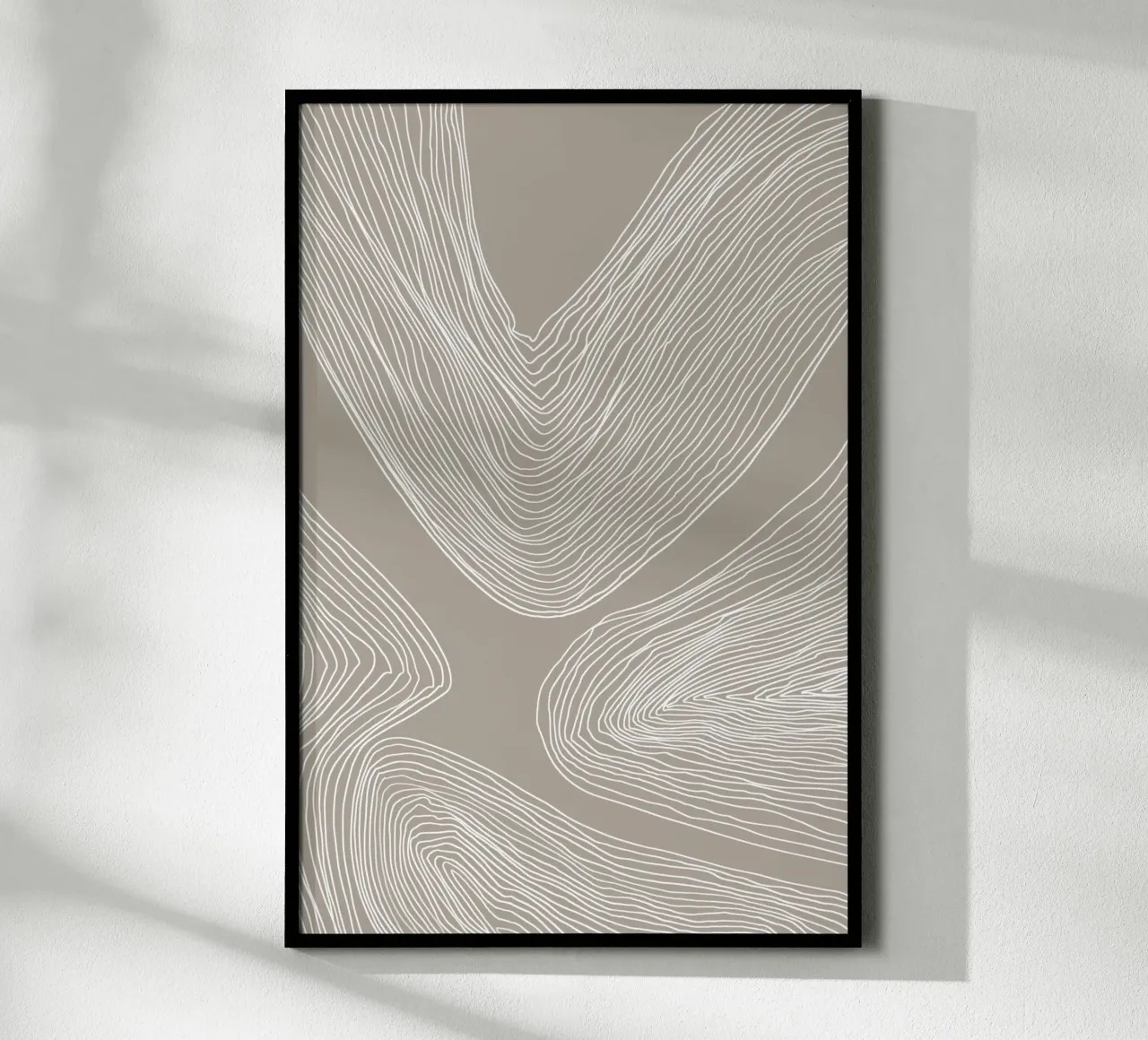 Ritmo abstracto Line Art hahnemühle de Melloi Art Print