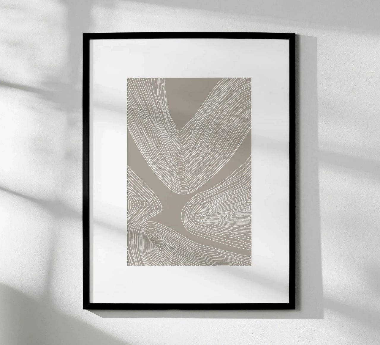 Arte lineare astratta del ritmo carta hahnemühle da Melloi Art Print
