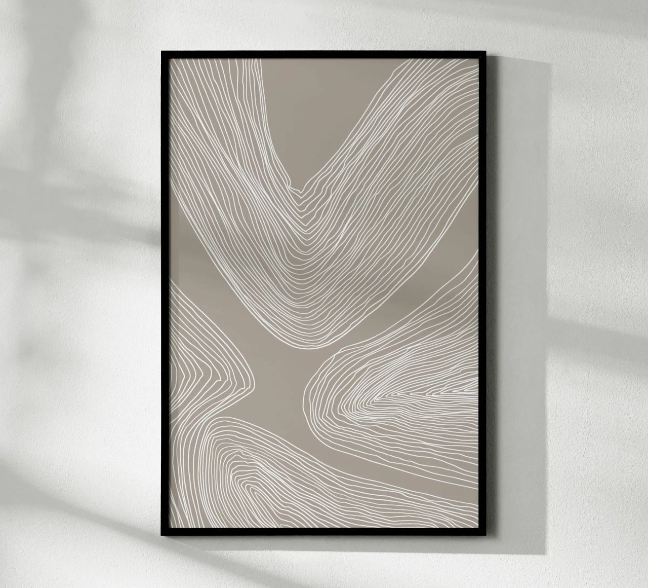 Arte lineare astratta del ritmo carta hahnemühle da Melloi Art Print