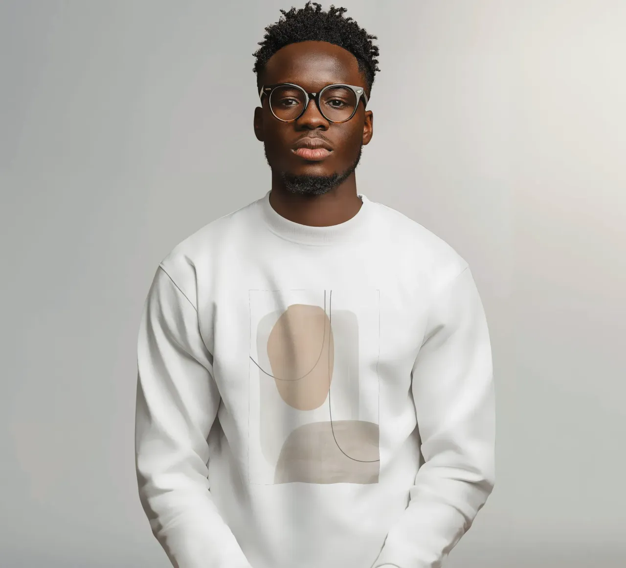 Minimal Abstract Line Art sweatshirt by Melloi Art Print