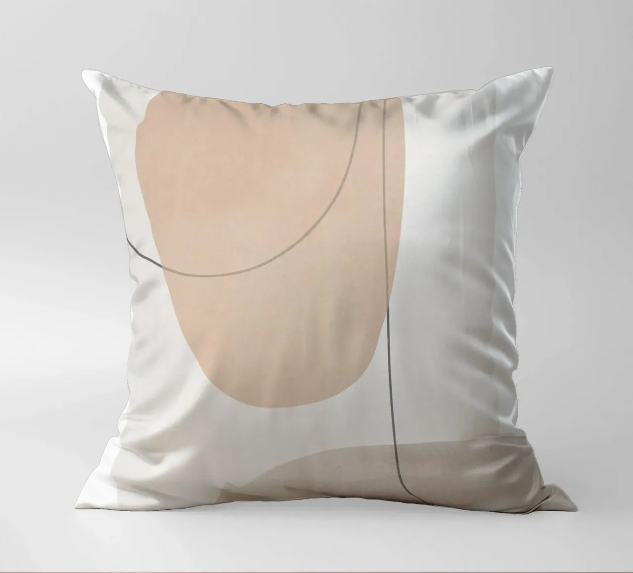 Minimal Abstract Line Art decorative cushion by Melloi Art Print