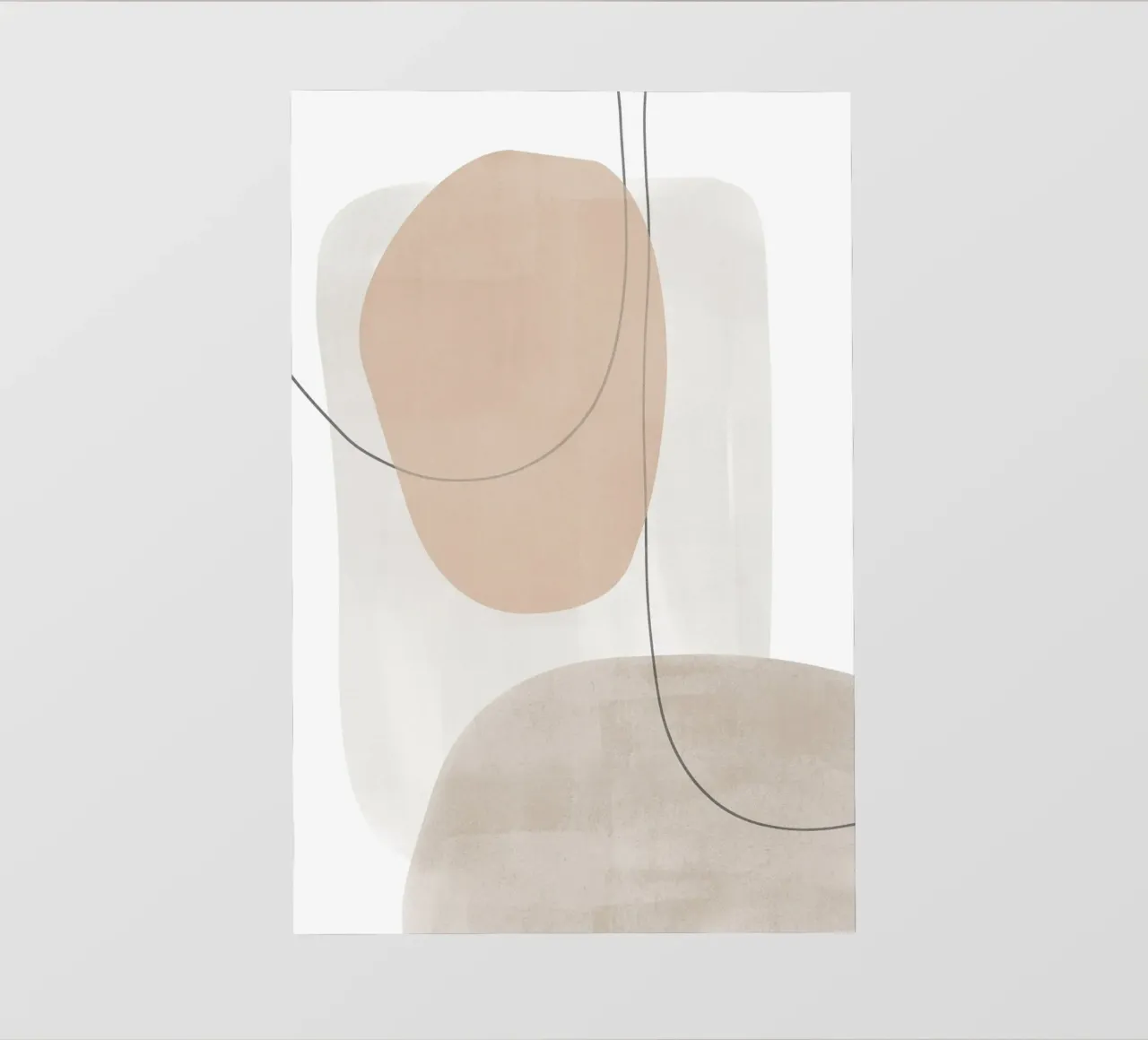 Arte lineal abstracto minimalista lámina retroiluminada de Melloi Art Print