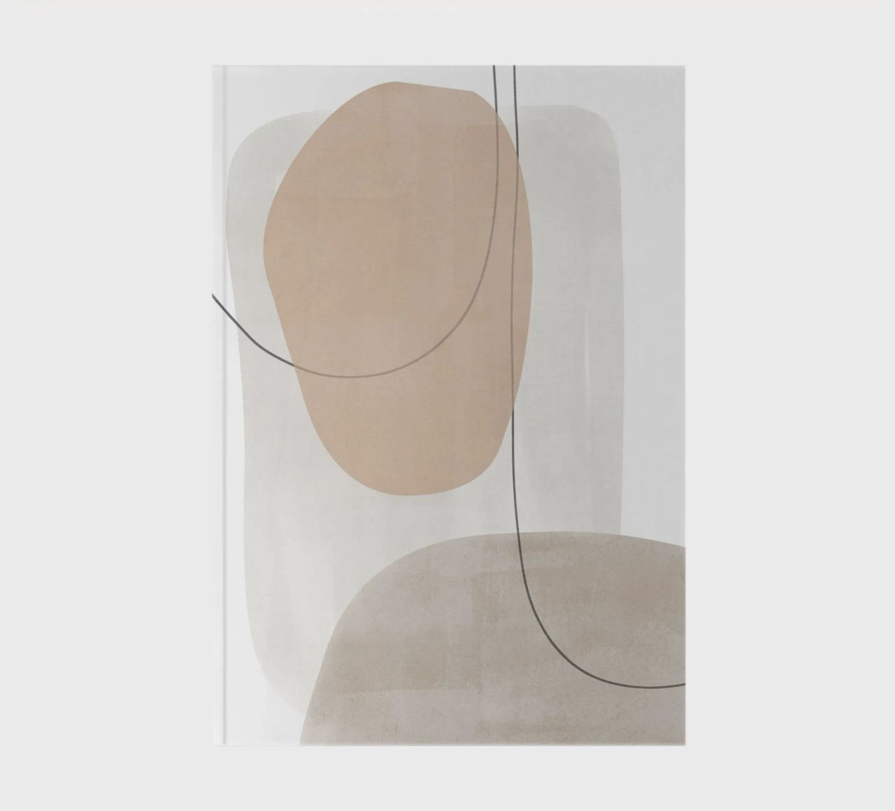 Minimal Abstract Line Art notebook by Melloi Art Print