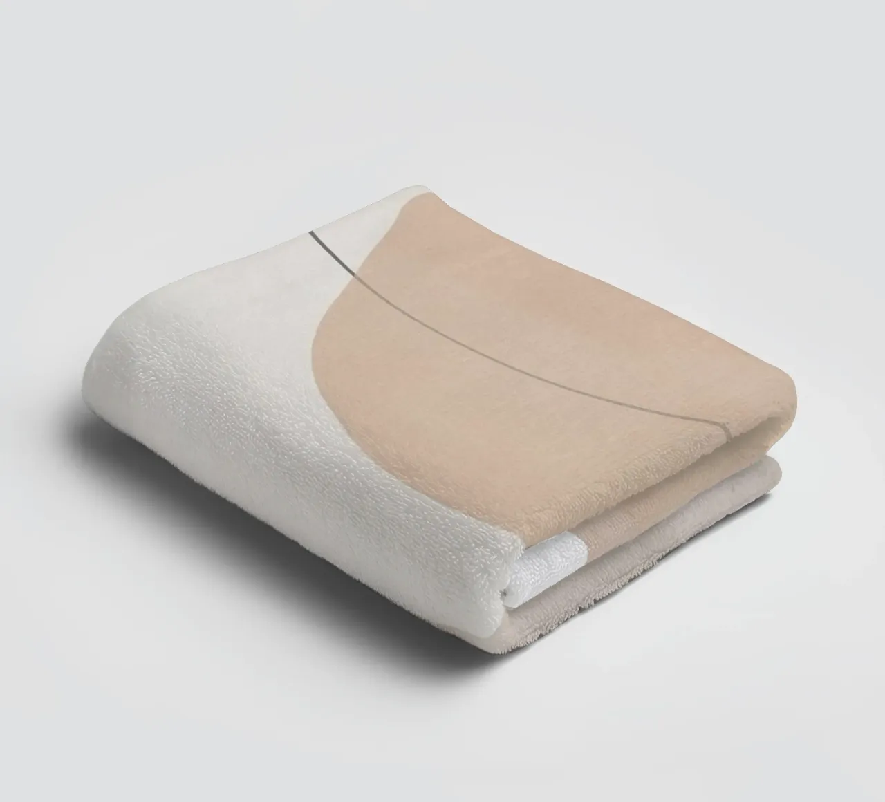 Minimal Abstract Line Art towel by Melloi Art Print