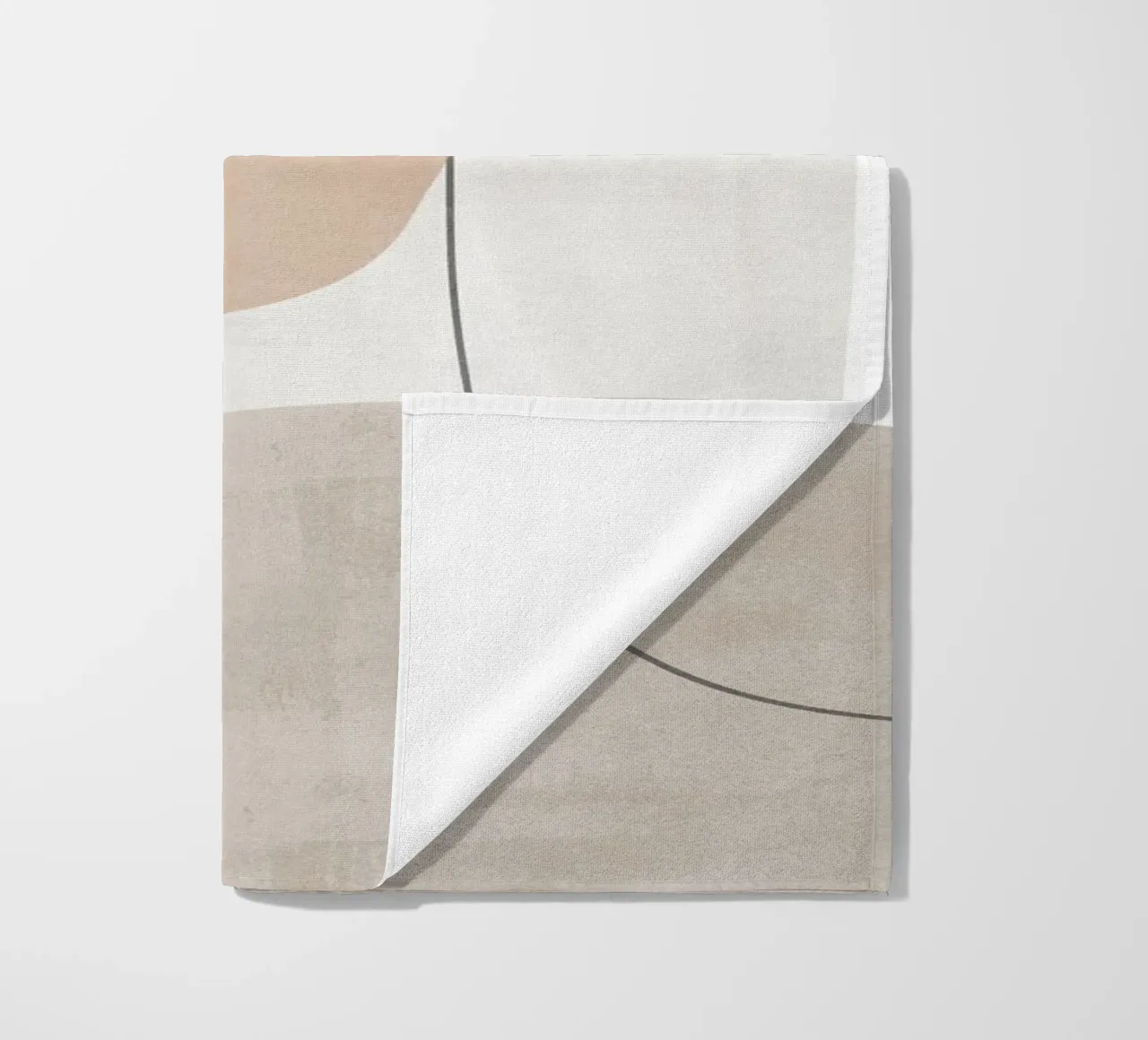 Minimal Abstract Line Art beach towel by Melloi Art Print