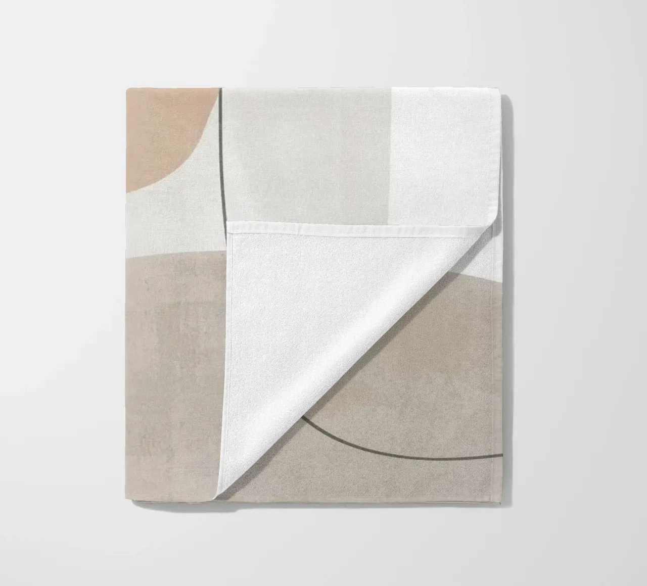 Minimal Abstract Line Art beach towel by Melloi Art Print
