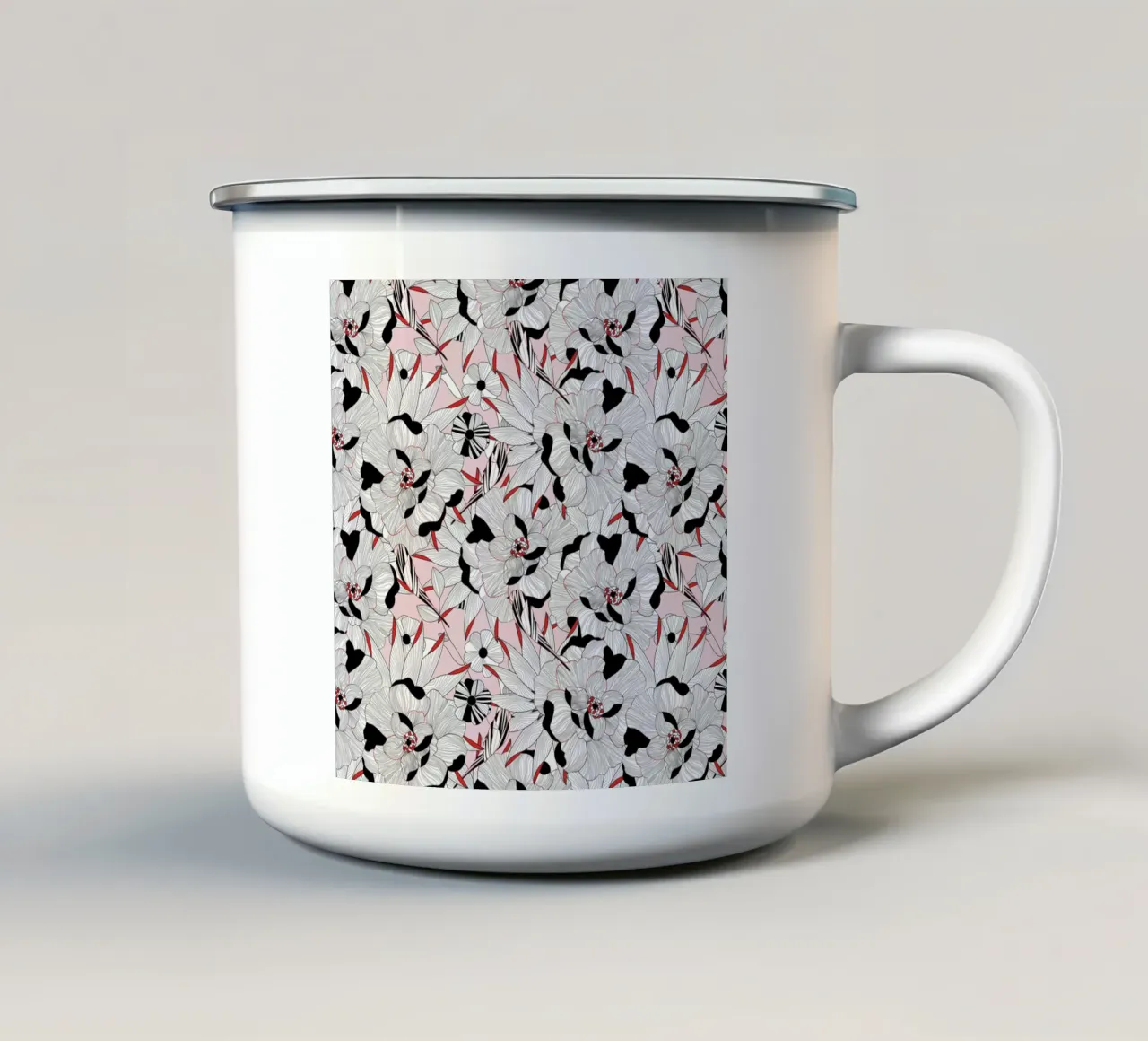 Fiori Orientali 1 tazza in smalto da Giulio Iurissevich