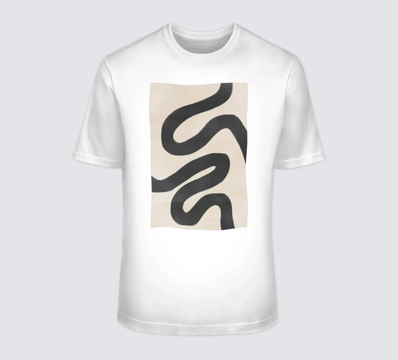 Curvy Brush Strokes Art t-shirt by Melloi Art Print