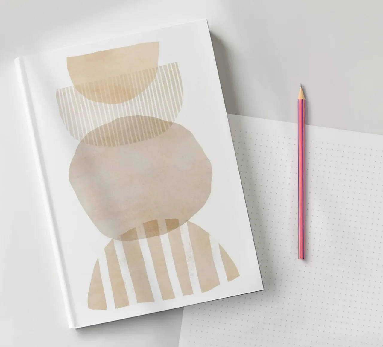 Abstract Geometric Art notebook by Melloi Art Print