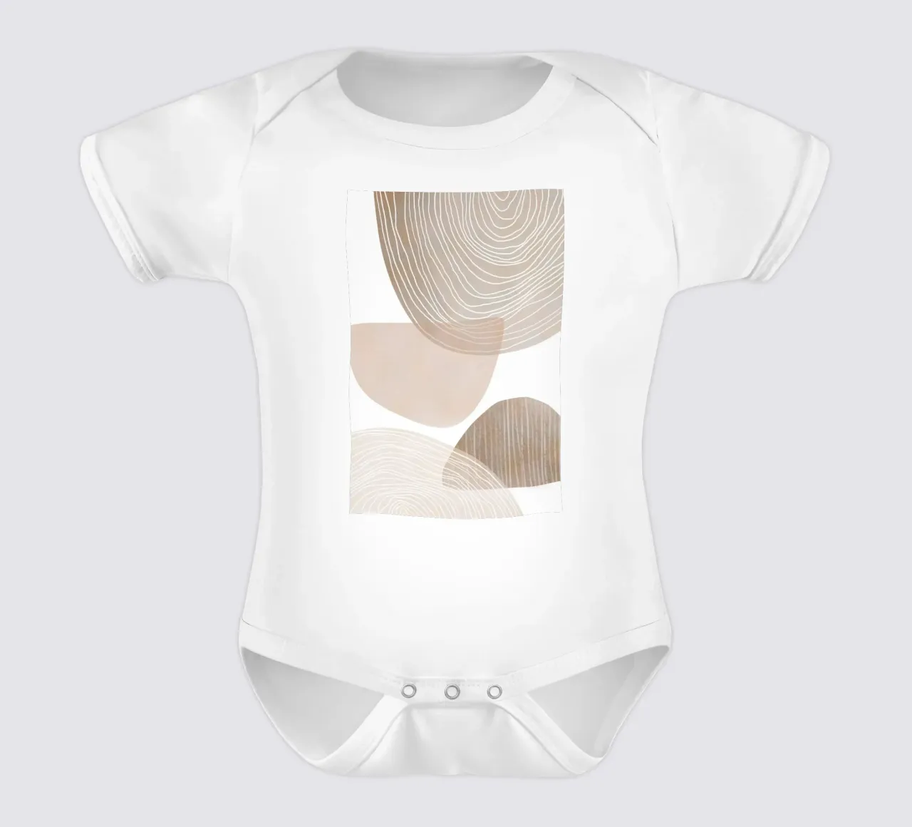 Abstract Organic Forms short-sleeve baby romper by Melloi Art Print