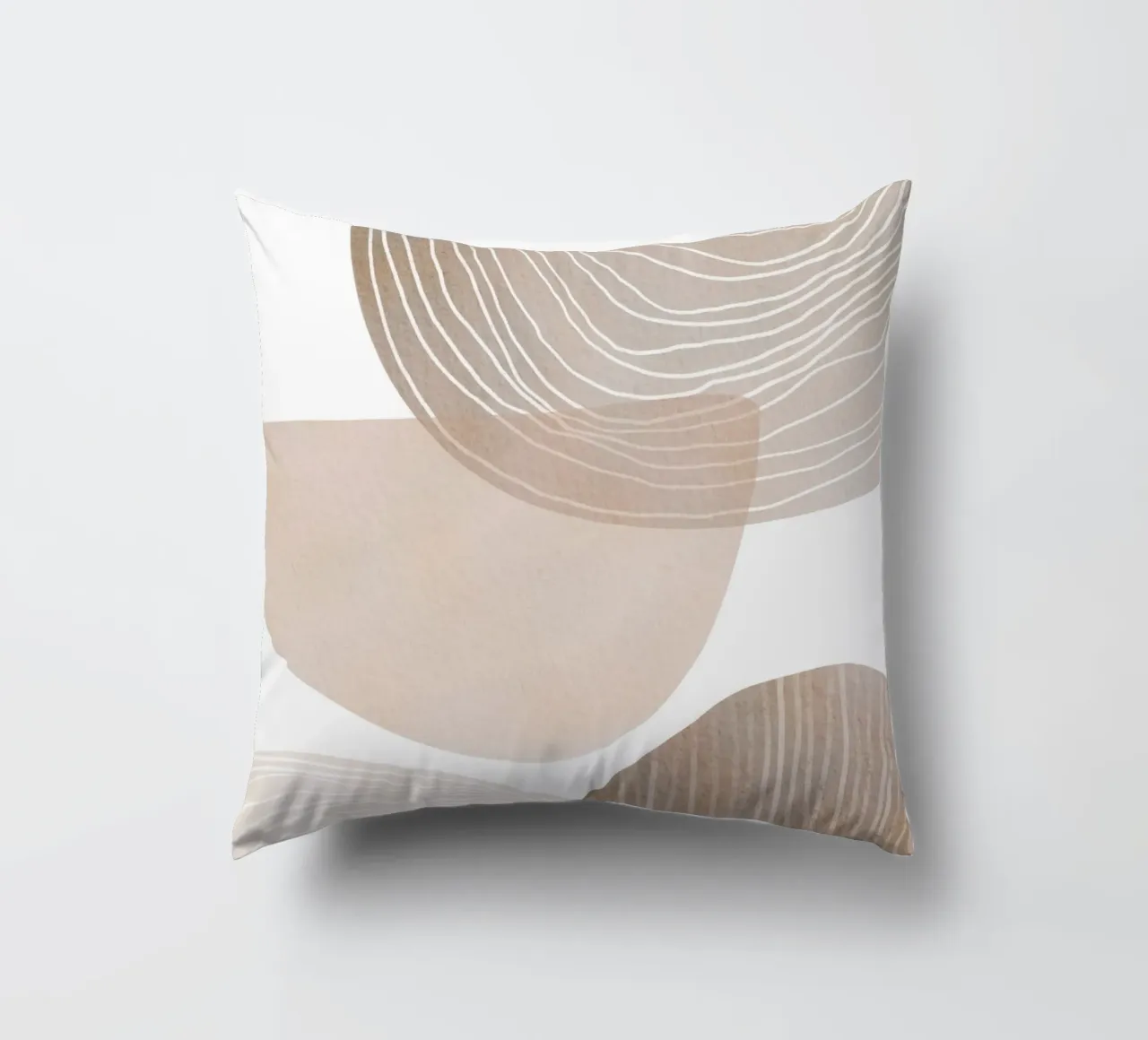 Abstract Organic Forms decorative cushion by Melloi Art Print