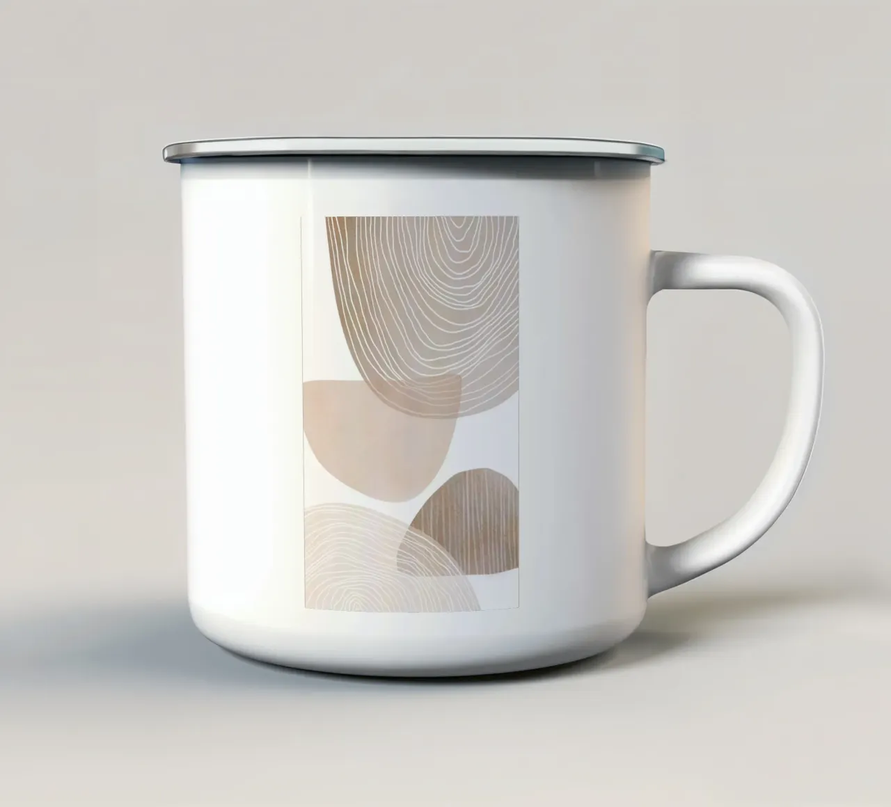 Forme organiche astratte tazza in smalto da Melloi Art Print